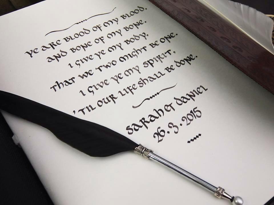 Poem Written in Caligraphy Using Pearl Caligraphy Set