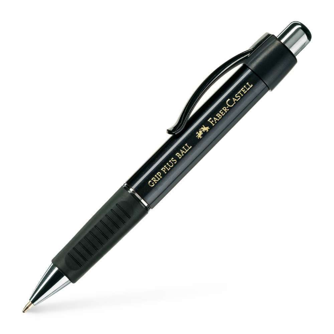 Faber-Castell Office Metallic Black Grip Plus Ball Pen