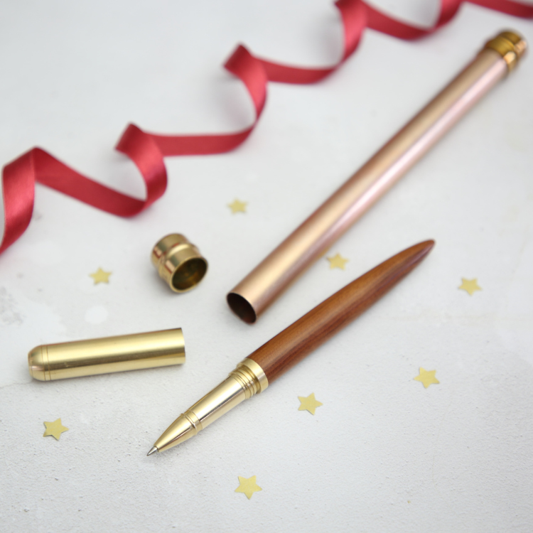 Stylish Gold Pen Wrapped As A Perfect Gift
