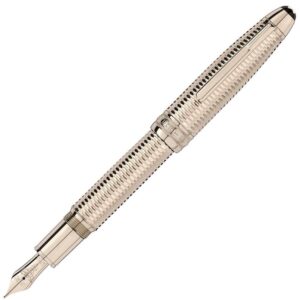 Montblanc Meisterstück Geometry LeGrand Solitaire Champagne Gold Fountain Pen