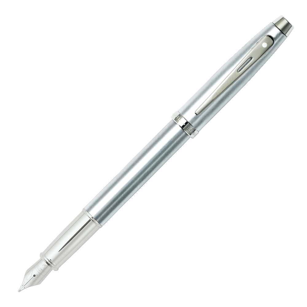 Sheaffer 100 brushed chrome fountain pen.